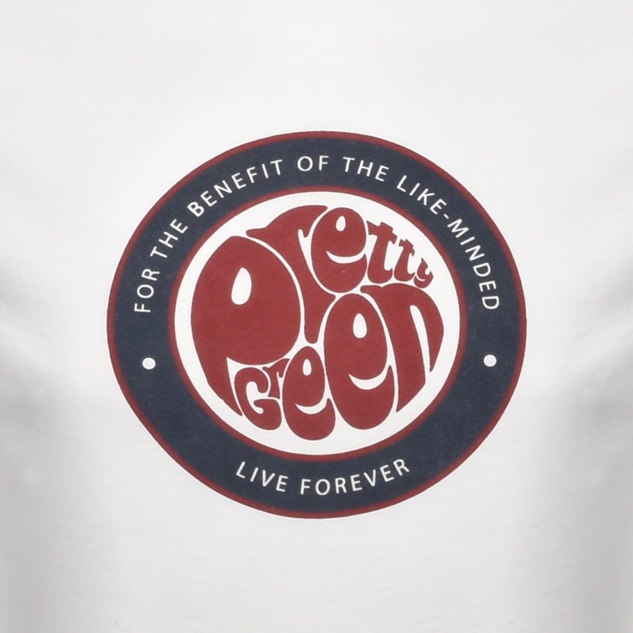 Alternative Image for ProductPretty Green Like Minded Crew Neck T Shirt White3